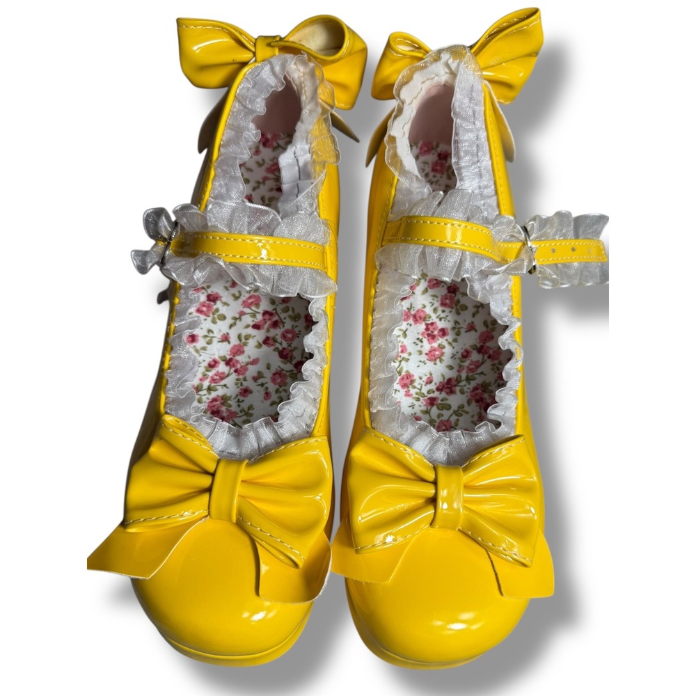 Yellow Bow Platform Mary Jane Lolita